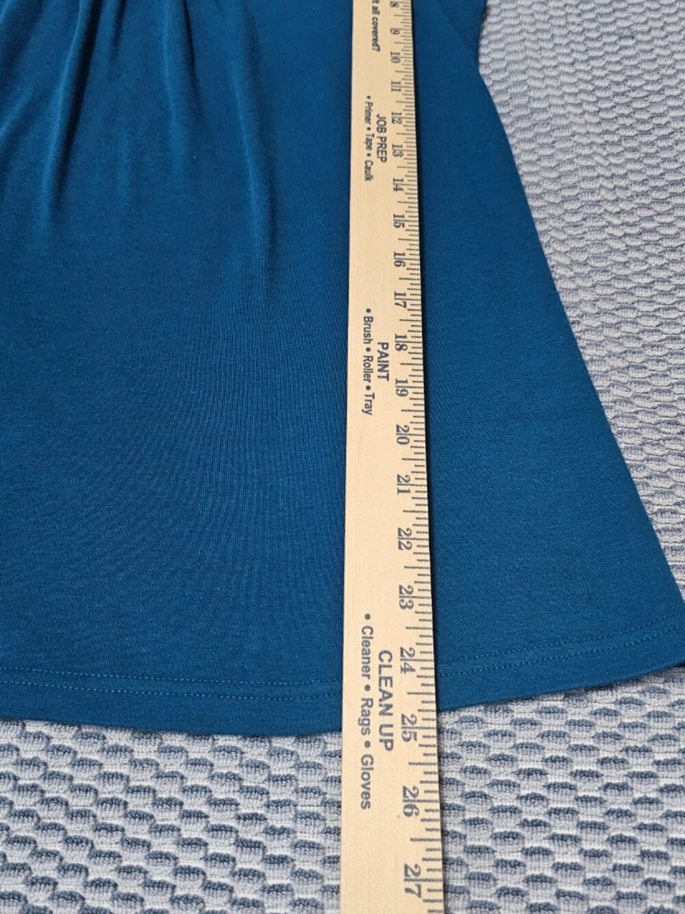 Crystal Kobe Blue Square Neck Lace Beaded Flutter Sleeve Knit Top - Size Small - Picture 7 of 7